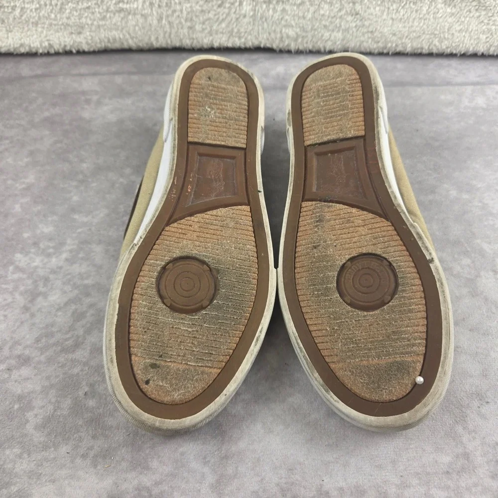 Polo Ralph Lauren Mens Canvas Boat Shoes Tan Brown Loafers S1517